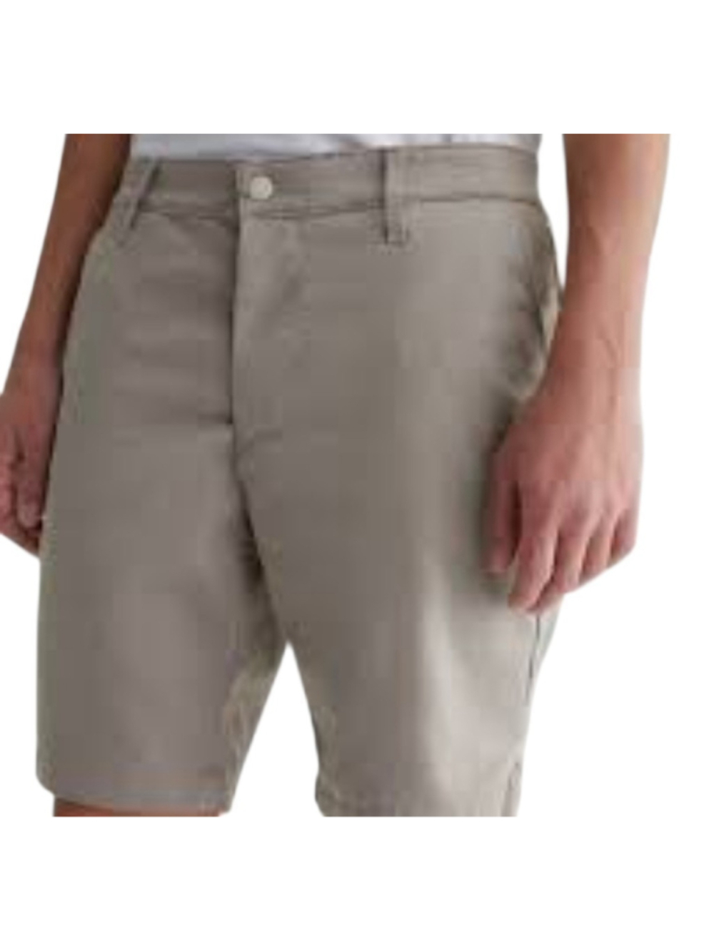 AG Adriano Goldschmeid Men's Wanderer Slim Chino Khaki Shorts Size 33 Inseam 9"